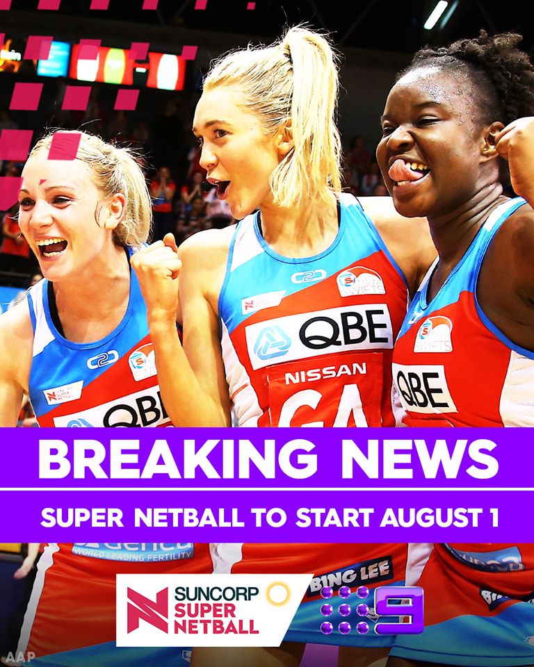 2020 Suncorp Super Netball to start on August 1!