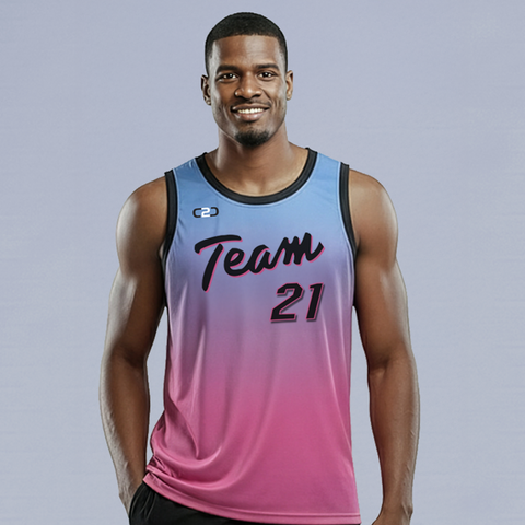 Custom Miami Gradient Core Reversible Basketball Singlet