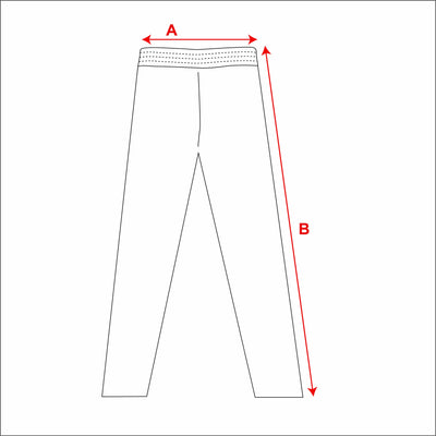 Mens High Performance Sport Pants measurement diagram
