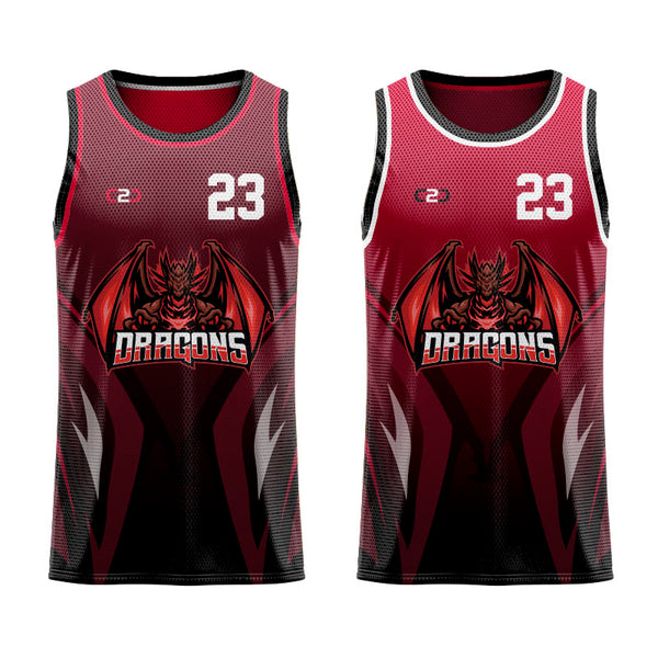 Custom Dragons Core Reversible Basketball Singlet