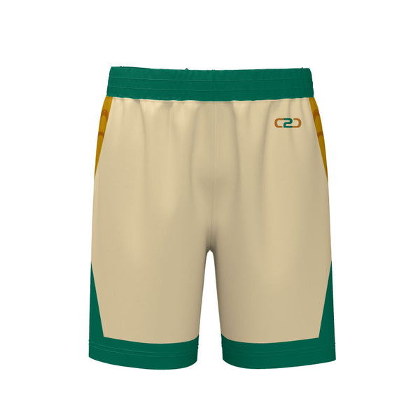 Celtics City-Inspired Core Shorts Above Knee - Cream (Front View)