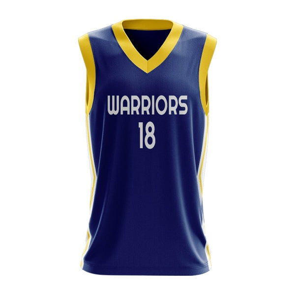 Custom Golden State Warriors Basketball Singlet Front View