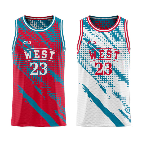 Custom West Core Reversible Basketball Singlet Front View