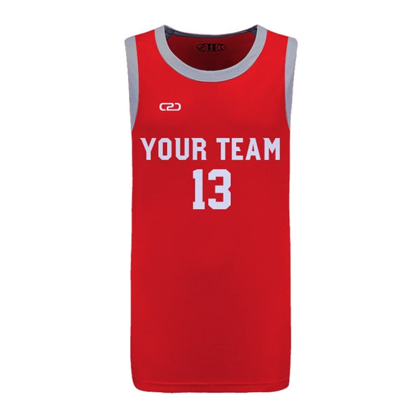 Custom ROCKETS Icon HP Split Basketball Singlet Front View
